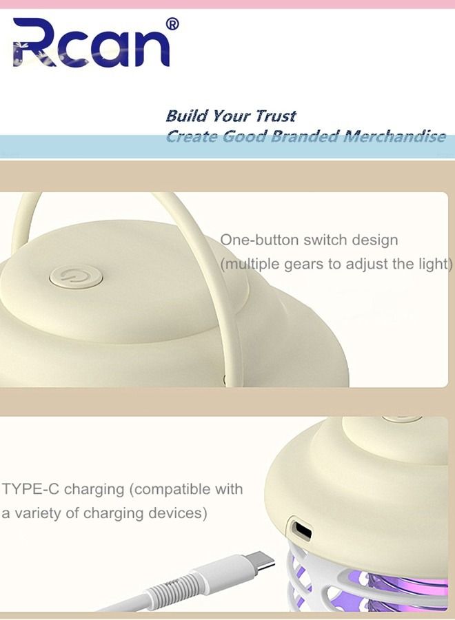 Rcan 2 In 1 Plug In UV Mosquito Killer Lamp Indoor and Outdoor Floor and Wall Mount Waterproof Bug Trap Rechargeable Ultra Quiet Mosquito Trap Light for Home Courtyard Terrace Garden Camping  - Image 5
