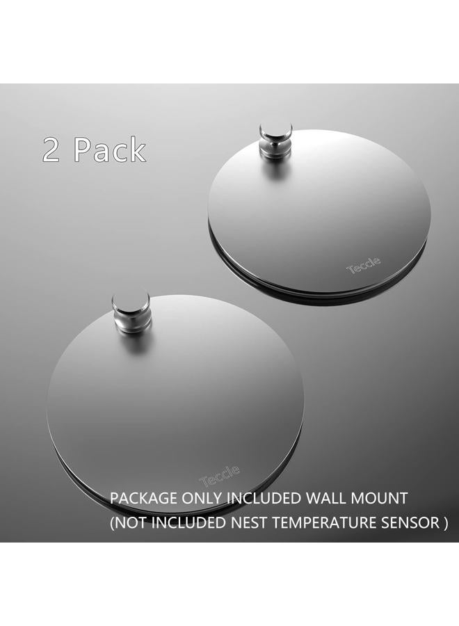 Teccle Wall Mount for Nest Temperature Thermostat Sensor 2 Pack No Hole Needed - Stainless Steel Bracket Plate for Google Nest Temperature Sensor - Mount to Any Smooth and Dry Surface - Image 2