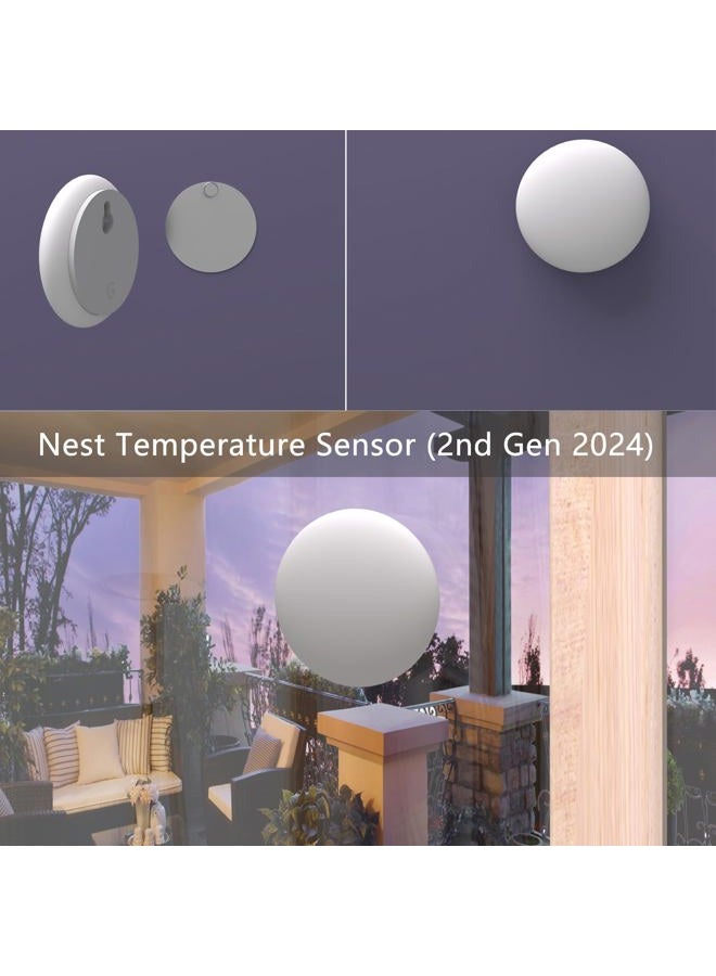 Teccle Wall Mount for Nest Temperature Thermostat Sensor 2 Pack No Hole Needed - Stainless Steel Bracket Plate for Google Nest Temperature Sensor - Mount to Any Smooth and Dry Surface - Image 3