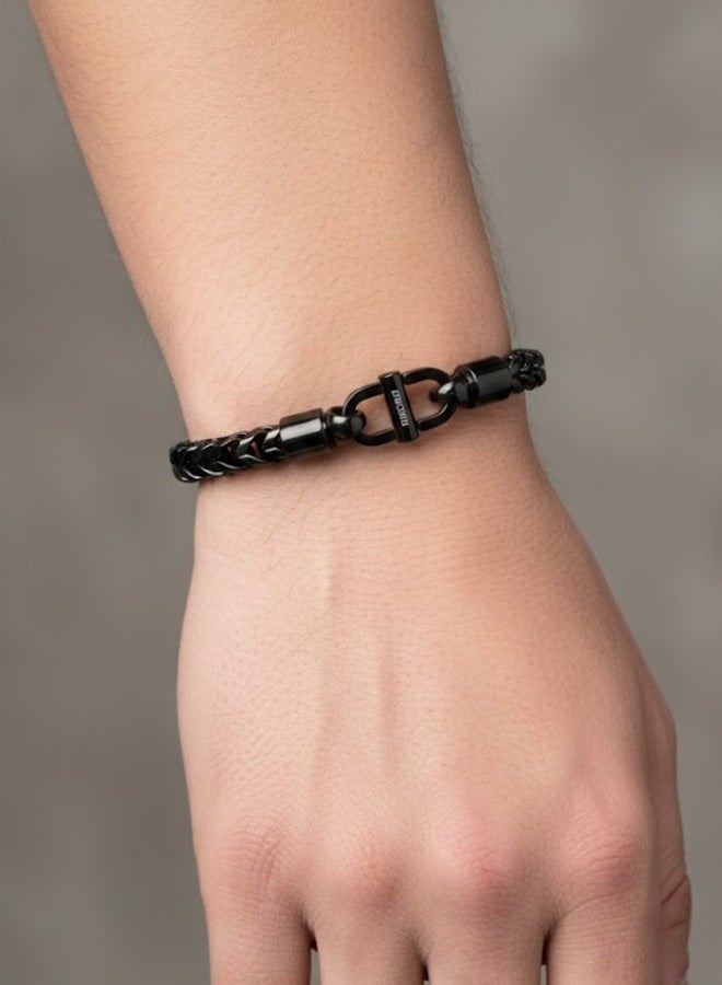 دوكاتي كورس سوار رجالي من الفولاذ المقاوم للصدأ باللون الأسود مع قفل مخلب الكركند  مم - Image 4