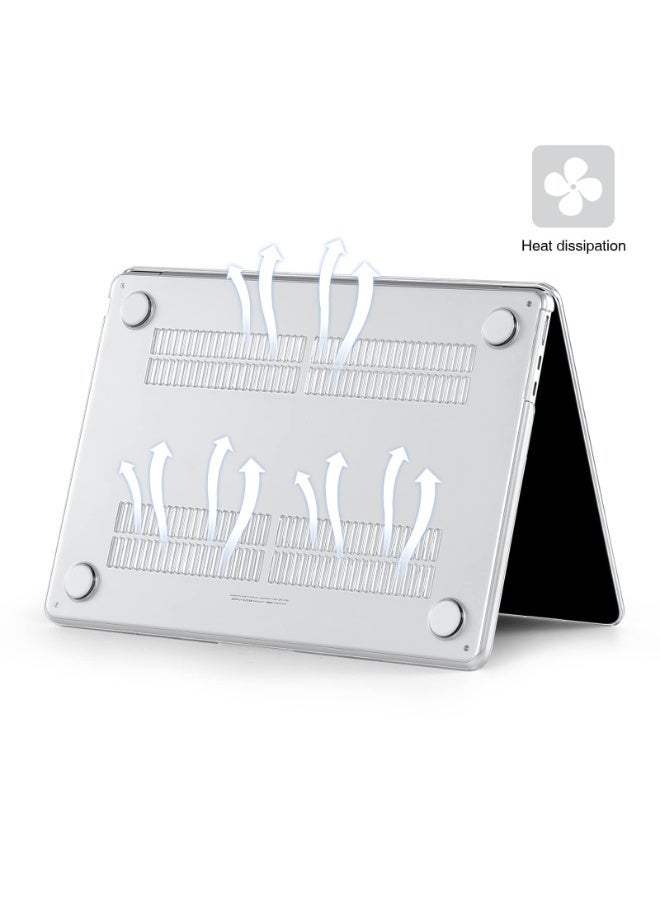 AURON MacBook Air 13.6 Inch Case M5 M4 M3 M2, Crystal Clear Hard Shell Cover Compatible with A3449 A3240 A3113 A2681, Transparent Laptop Protective Case for Mac Air 13.6 Inch, Scratch Resistant Lightweight PC Cover - Image 4