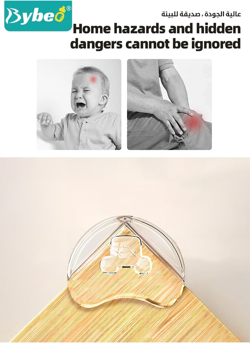 Bybeo 18PCS Baby Corner Guard Protector, Furniture Corner and Edge Safety Bumpers, Proofing Corner Covers, Kids Proof Bumper Cushion for Furniture or Tables, Transparent, Bear Round Shape  - Image 3