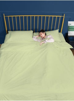 Sharpdo 4 PCS Disposable Bed Sheets Travel Sheets for Hotel Disposable Sheets for Bed Travel Bedding Cover Portable Sheet with 1 Quilt Cover 1 Sheet and 2 Pillowcase for Travel Business Trip Spa Hotel 220*240cm  - Image 2