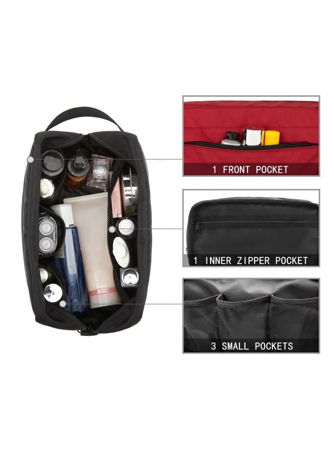 Vorspack Toiletry Bag Hanging Dopp Kit for Men Water Resistant Shaving Bag with Large Capacity for Travel - Maroon - Image 4