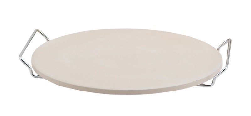 Fante's Fantes Pizza Baking Stone with Serving Rack, Natural Ceramic Stoneware, The Italian Market Original since 1906 - Image 1
