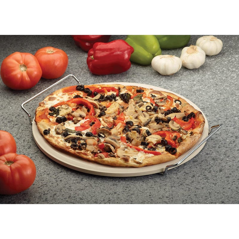 Fante's Fantes Pizza Baking Stone with Serving Rack, Natural Ceramic Stoneware, The Italian Market Original since 1906 - Image 4