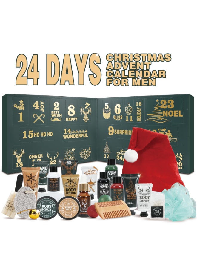 Rinse & Robust Advent Calendar for Adults Rinse Robust Christmas Gifts for Men Advent Skincare Calendar Countdown Calendar 24PCS 2025 Beauty Advent Calendar Beard Care Set for Men - Image 4
