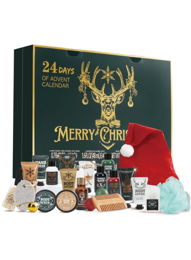Rinse & Robust Advent Calendar for Adults Rinse Robust Christmas Gifts for Men Advent Skincare Calendar Countdown Calendar 24PCS 2025 Beauty Advent Calendar Beard Care Set for Men - Image 2