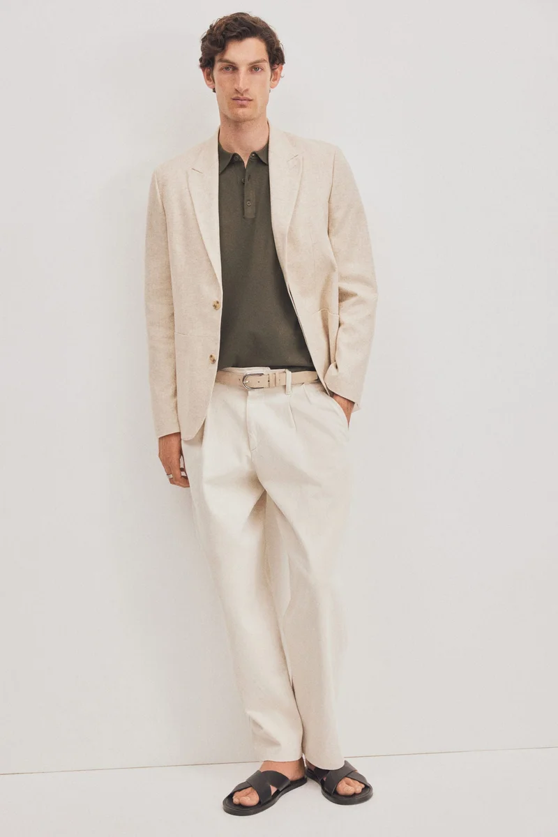 H&M Regular Fit Fine-knit polo shirt