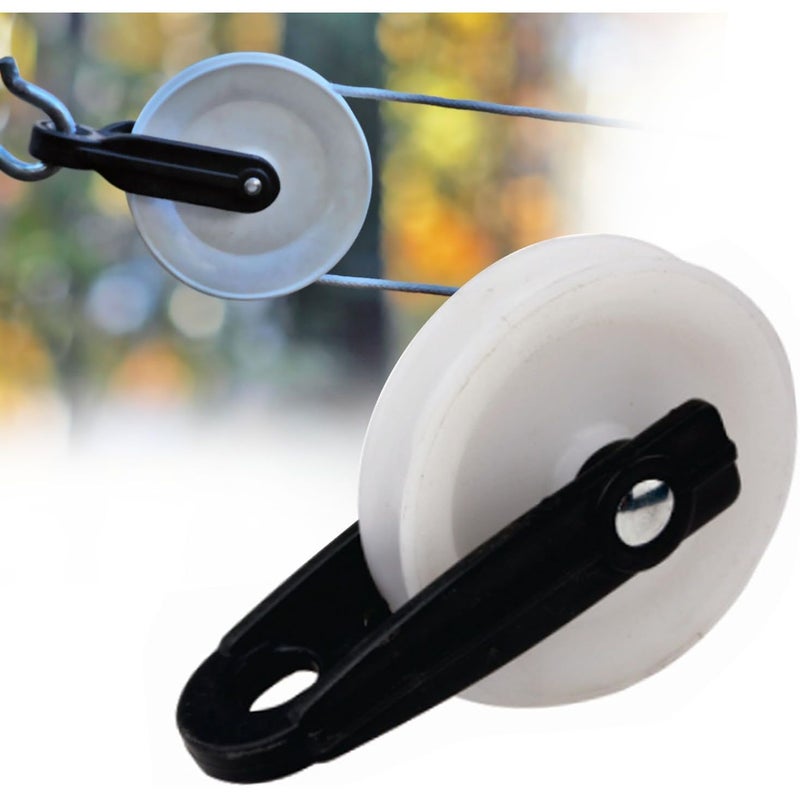 2Pcs Nylon Clothesline Pulley Kit Outdoor Puller Rope Wire Rope Clothes Drying Line - Image 4
