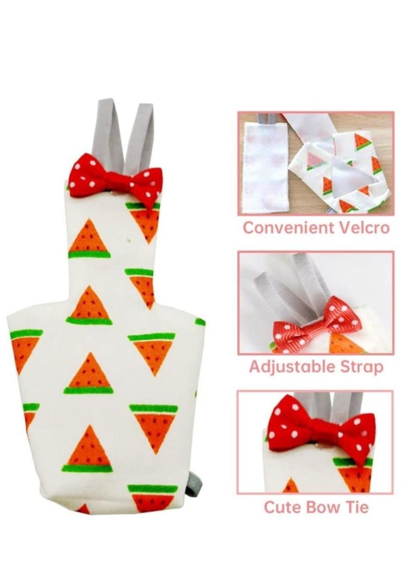 MARYA 6Pcs Bird Diapers, Washable Reusable Parrots Nappy, Waterproof Inner Layer,  Soft Small Pet Birds Flight Suit, for Budgie, Parakeet, Cockatiel (S size) - Image 3