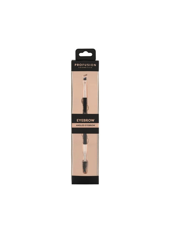 Profusion Cosmetics - Professional Dualended Spoolie Angled Eye Brow Brush For Precision Application And Blending Of Eye Brow Powders Waxes And Gels Black - Image 1