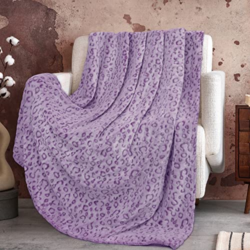 ZHIKU Fleece Blankets Throw Purple Lightweight Throw Blanket Soft Cozy Throw Blanket Purple 5060