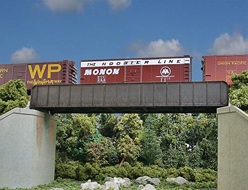 Walthers Cornerstone HO Scale Model 70' Single-Track Railroad Through Girder Bridge - Kit - Image 1