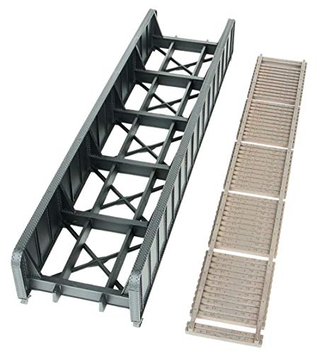 Walthers Cornerstone HO Scale Model 70' Single-Track Railroad Through Girder Bridge - Kit - Image 2