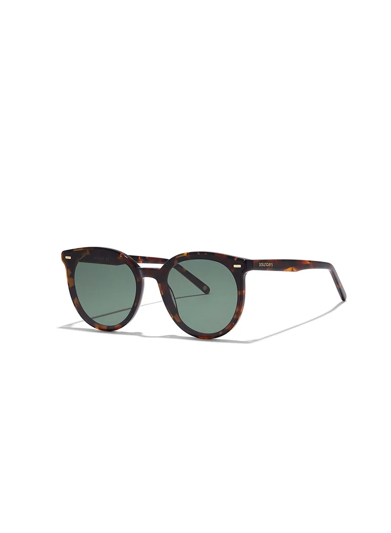 30Sundays Hera,Women Sunglasses, Round Sunglasses, UV Protection: UV400 (Tortoise,Green)