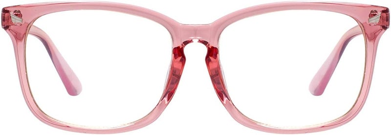MAXJULI Blue Light Blocking Glasses,Computer Reading/Gaming/TV/Phones Glasses for Women Men(Pink) - Image 1