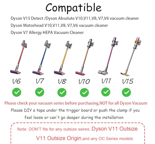 REEYEAR Power Button On/Off Control Clamp Compatible with Dyson V6 V8 V7 V10 V11 V15Absolute/Motorhead Vacuum Cleaner, Dyson Trigger Lock, Free Your Gripping Fingers,2 Pack - Image 3
