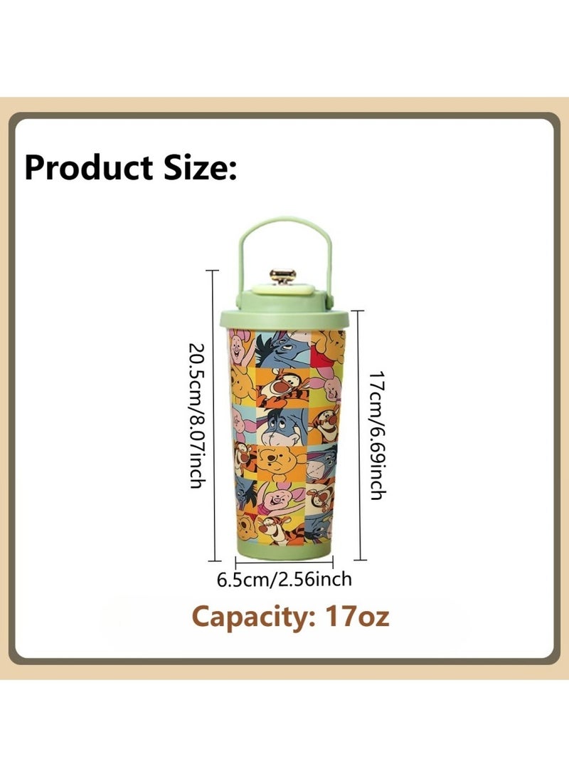 ديزني كوب سفر ديزني ويني الدبدوب وأصدقائه ٥٠٠ مل عازل - ستانلس ستيل ٣١٦ هدية عائلية جاهزة - Image 3