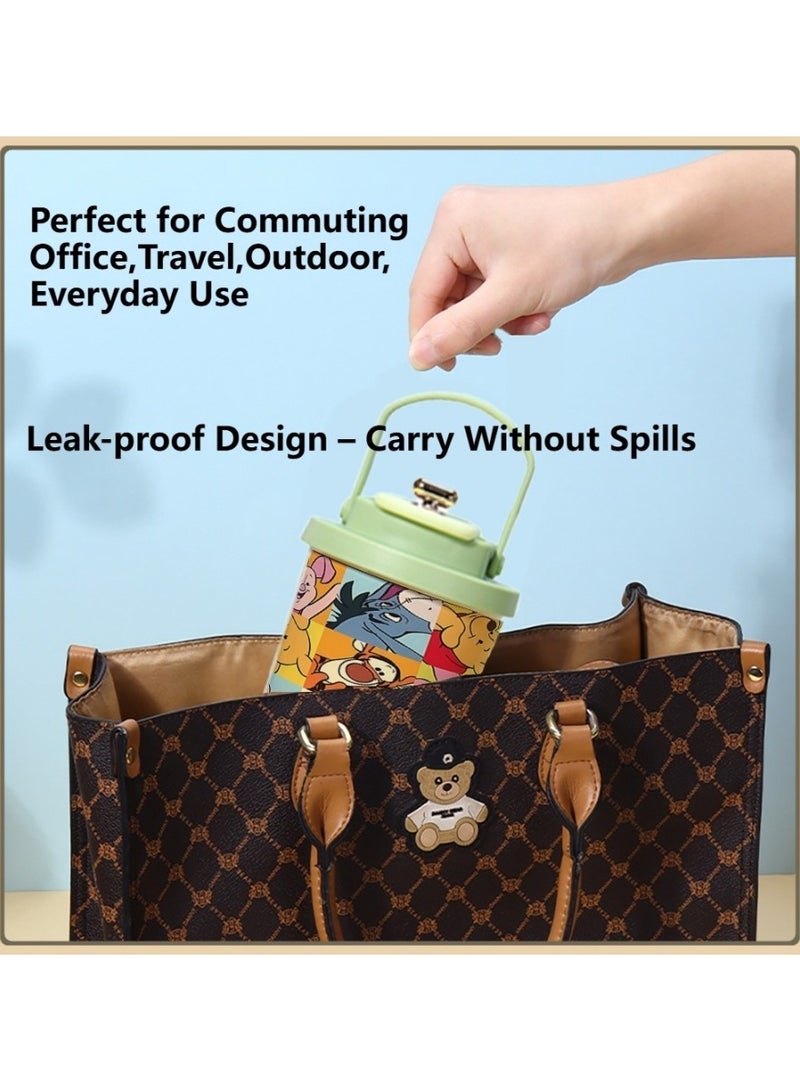 ديزني كوب سفر ديزني ويني الدبدوب وأصدقائه ٥٠٠ مل عازل - ستانلس ستيل ٣١٦ هدية عائلية جاهزة - Image 2