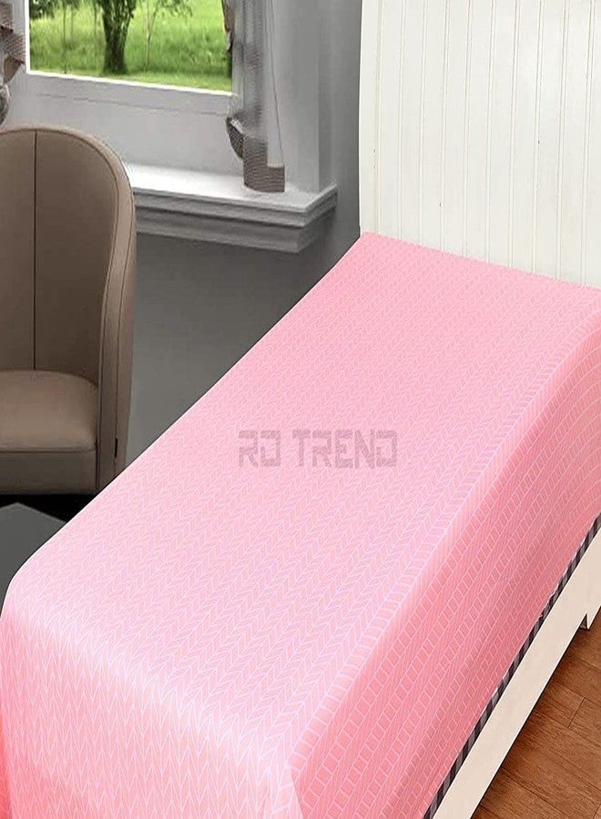 RD TREND شادار صيفي من القطن السحابي من آر دي تريند® للنوم | 210 خيط، ناعم، خفيف الوزن، يسمح بمرور الهواء، ملاءة سرير مفردة/شادار أودني والي | ملاءة سرير مفردة 60×90 بوصة، وردي - Image 4