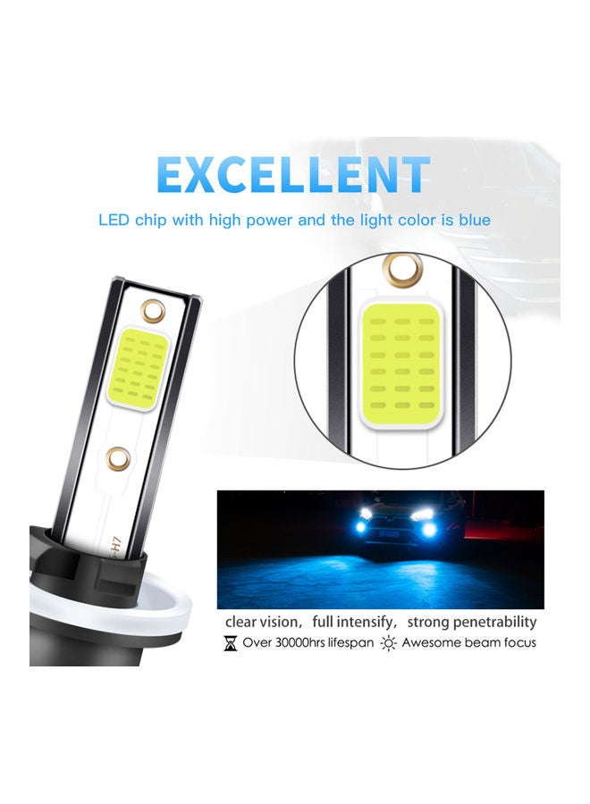 إسكدنيا طقم مصابيح ضباب LED للسيارة مكون من قطعتين - Image 3