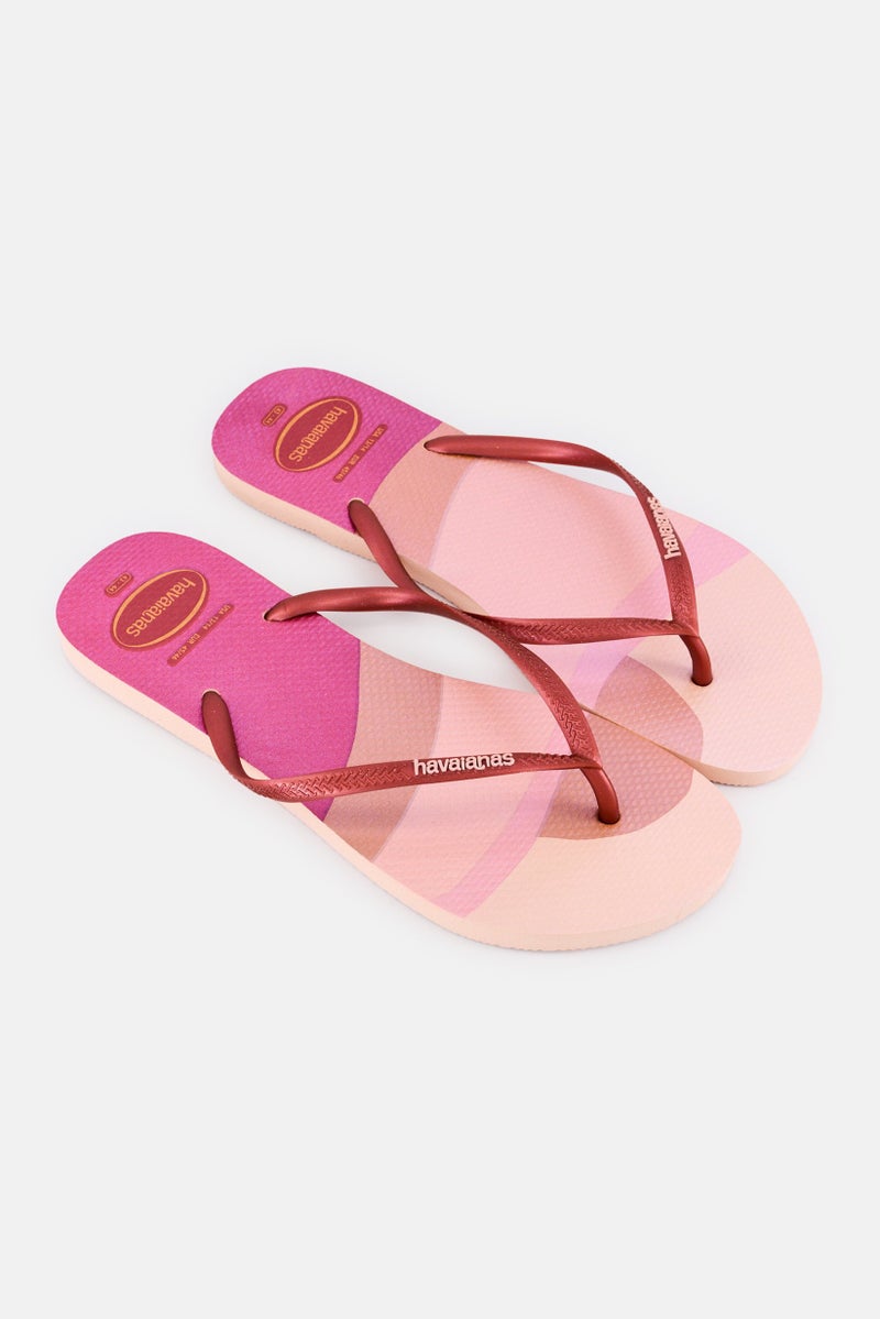 Havaianas Women Slip on Palette Glw Slippers, Multicolor - Image 2
