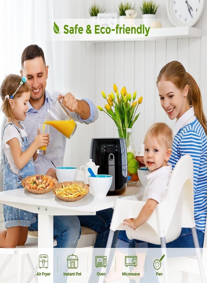 WebWares Air Fryer Disposable Paper Liner-100PCS Round Air Fryer Parchment Paper, Air Fryer Paper Liners,Non-Stick Food Grade Parchment Paper - Image 3
