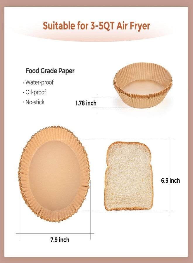 WebWares Air Fryer Disposable Paper Liner-100PCS Round Air Fryer Parchment Paper, Air Fryer Paper Liners,Non-Stick Food Grade Parchment Paper - Image 2