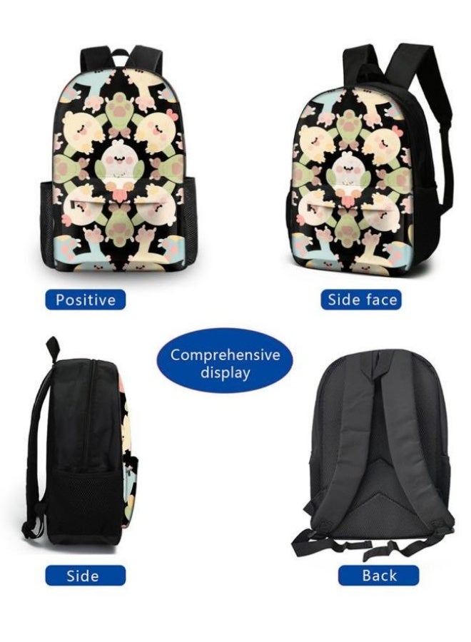 Bright Li Fire popular new super cartoon elements! Shoulder + handbag + pen bag set (students, children, friends outing, mountain climbing, etc. are available) - 2