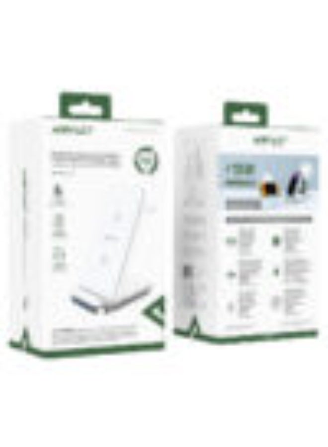 ACEFAST Fast Wireless Charger Desktop Holder E15, Front Panel With Dual Wireless Charging Coil, Horizontal and Vertical Charging, Ergonomic Inclined Design - White - Image 5