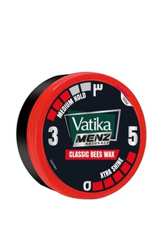 Vatika Naturals Menz Styling Hair Wax Medium Hold - Silicone Free Classic Bees Wax - 65ml