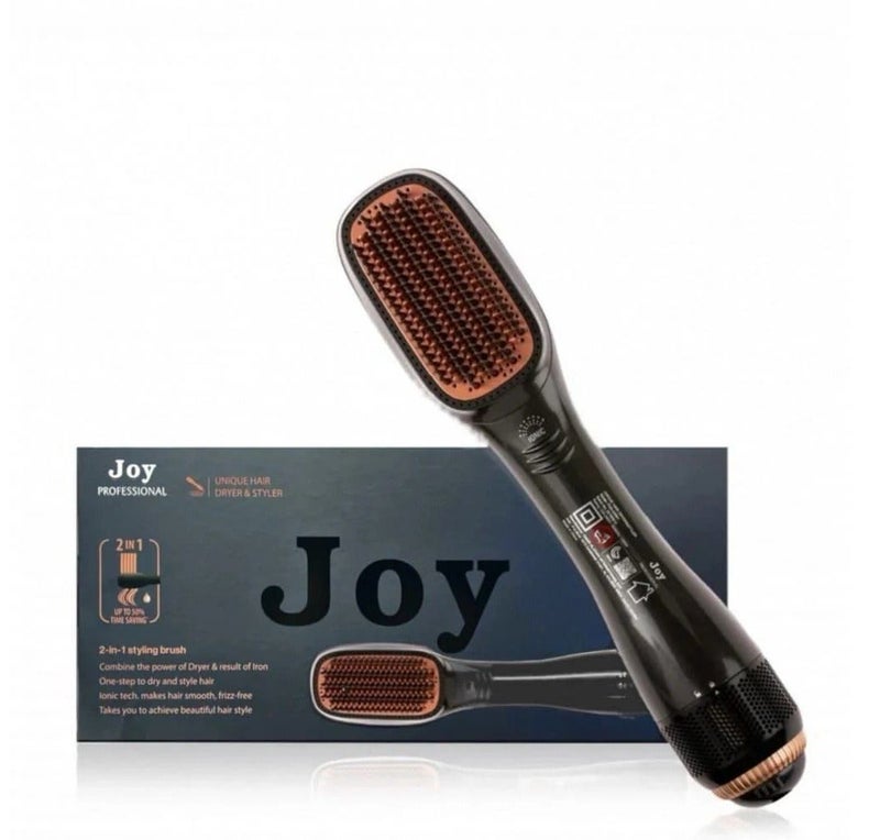 Joy Professional Joy 2-in-1 Hair Dryer & Styling Brush  Ionic Hot Air Brush for Straightening, Drying & Smooth Styling Fast Heat Hair Styler for Frizz-Free Salon Finish  Professional Hair Brush Dryer for All Hair Types - Image 1