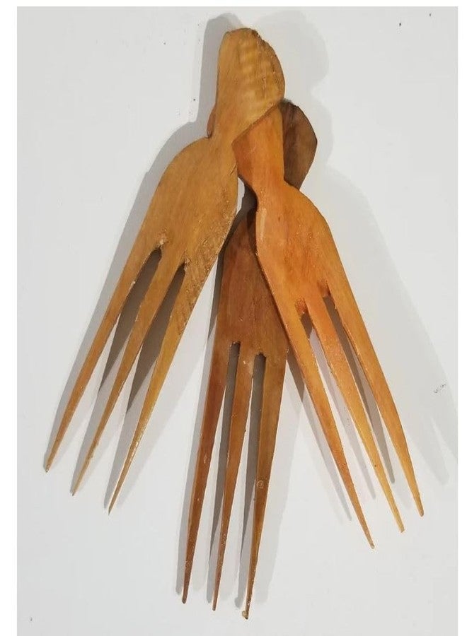 Handcrafted African Wooden Parting Comb - Natural Hair Braiding & Sectioning Tool for Curly, Coily & Afro Hair Types. (3 PCS) - Image 1