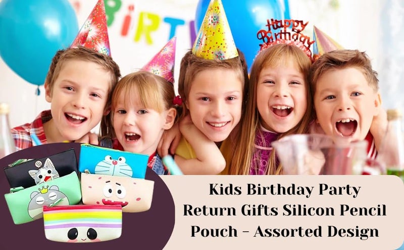 SILLYME 6 pcs Return Gifts Birthday Party for Kids - Silicon Pencil Pouch - Assorted Design - Return Gift for Kids Age 6-10 10-12 Birthday Return Gifts for Kid 6-12 kanjak Gifts - Image 5