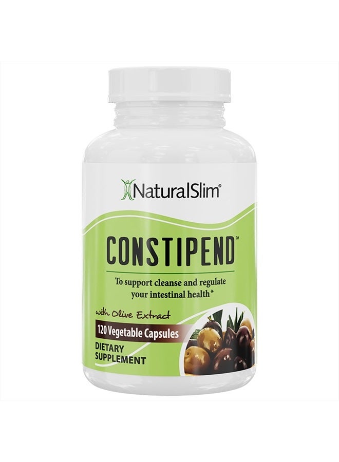 NaturalSlim Constipend - Laxative for Constipation Relief, and Colon Cleanse Supplement - Stool Softener for Women and Men with Olive Extract - 120 Capsules - Image 1