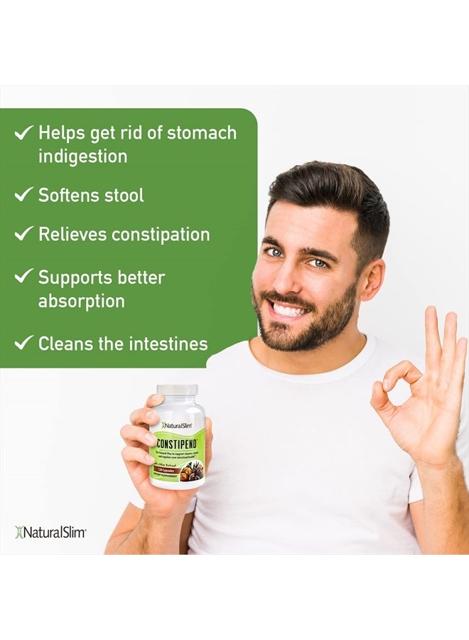 NaturalSlim Constipend - Laxative for Constipation Relief, and Colon Cleanse Supplement - Stool Softener for Women and Men with Olive Extract - 120 Capsules - Image 3