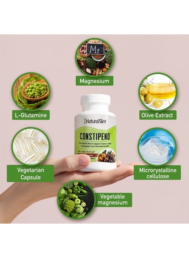 NaturalSlim Constipend - Laxative for Constipation Relief, and Colon Cleanse Supplement - Stool Softener for Women and Men with Olive Extract - 120 Capsules - Image 5