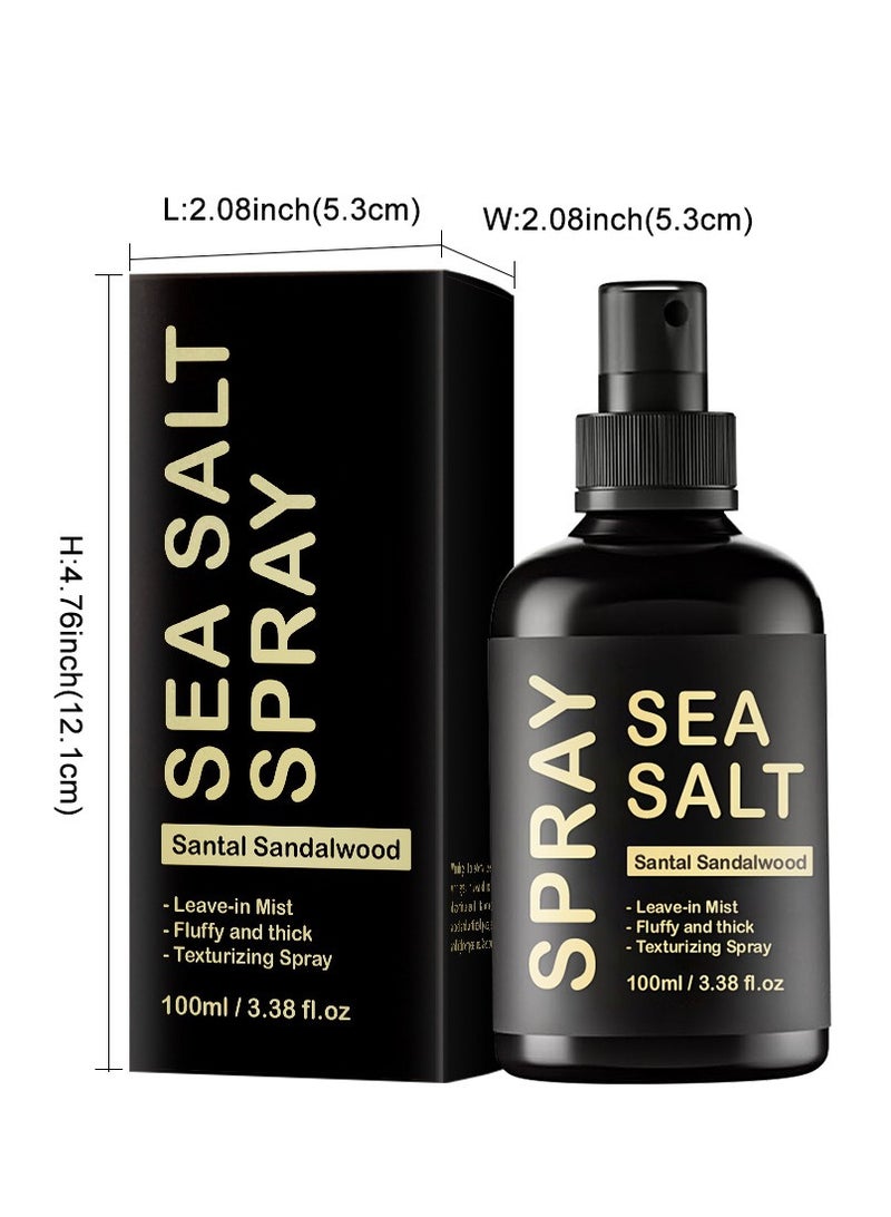 KOEC Sea Salt Spray, Natural Finish Sea Salt Spray for Hair, Gives Volume and Texture, Enriched with Seaweed and Vitamin B5, Lightweight and Non-Greasy, Paraben Free,100ml - Image 5