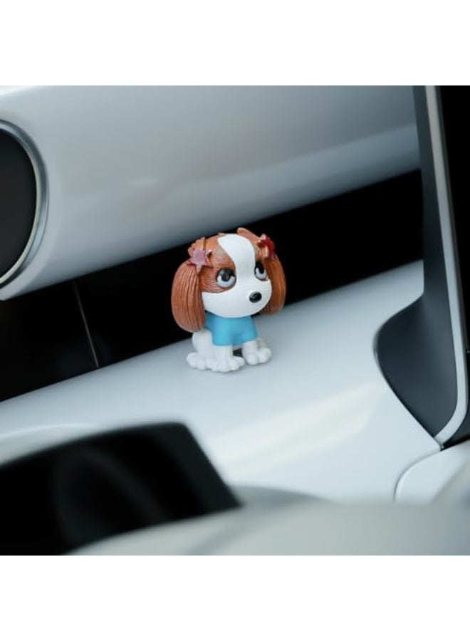 YGMONER 8Pcs Mini Dog Figurines Car Dashboard Decorations Cute Car Interior Decor Cake Toppers (Dog) - Image 3