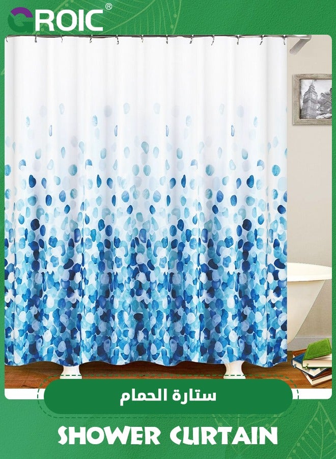 GROIC Shower Curtain Set Blue Shower Curtains for Bathroom Water Repellent Shower Curtains Bathtubs Hotel, Waterproof Shower Curtain Liner,Bathroom Supplies,180x200cm - Image 5