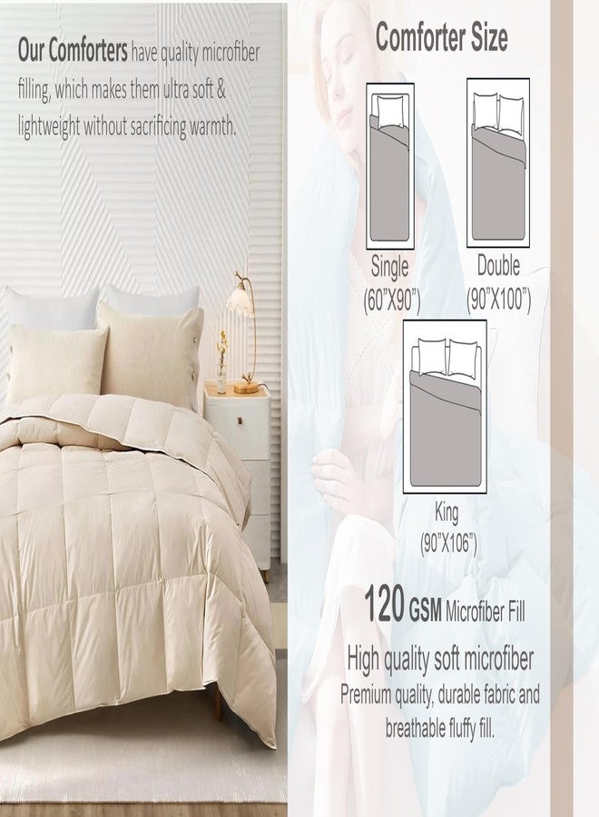AYANSHI BEDDING Hotel Collection All Season 120 GSM Ac Comforter/Ac Blanket/Ac Duvet Double Bed Comforter (90" X100" Inches) - Double Bed Comforter - Teal/Silver Grey Color - Image 4