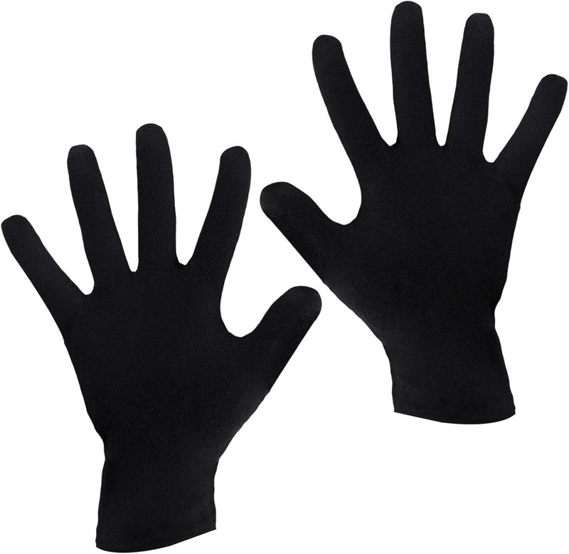 Jesiah Black Cotton Gloves - Soft Thermal Gloves for Eczema, Cycling, and Driving - Image 1