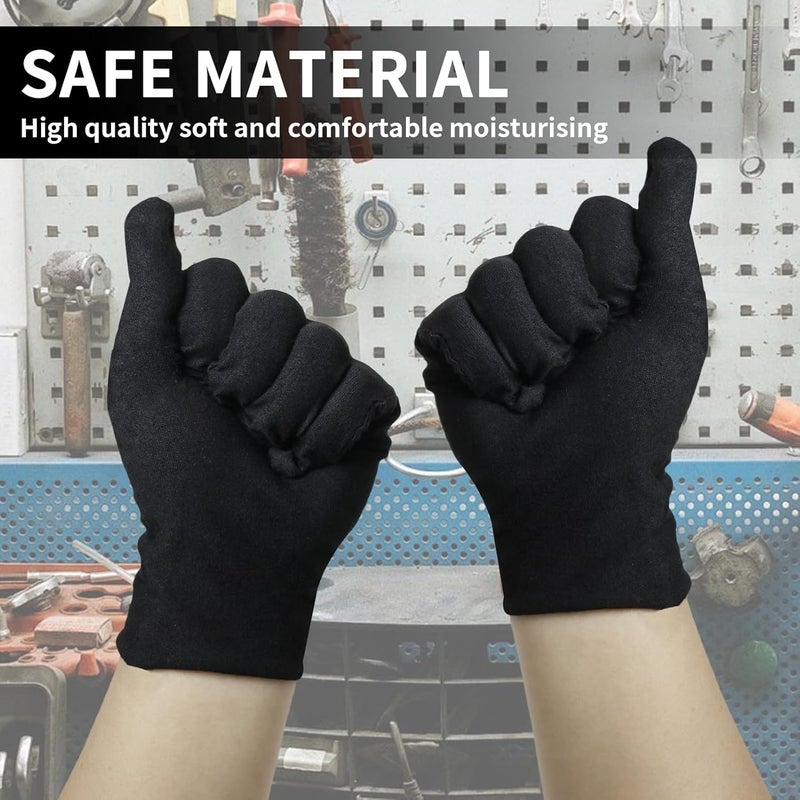 Jesiah Black Cotton Gloves - Soft Thermal Gloves for Eczema, Cycling, and Driving - Image 5