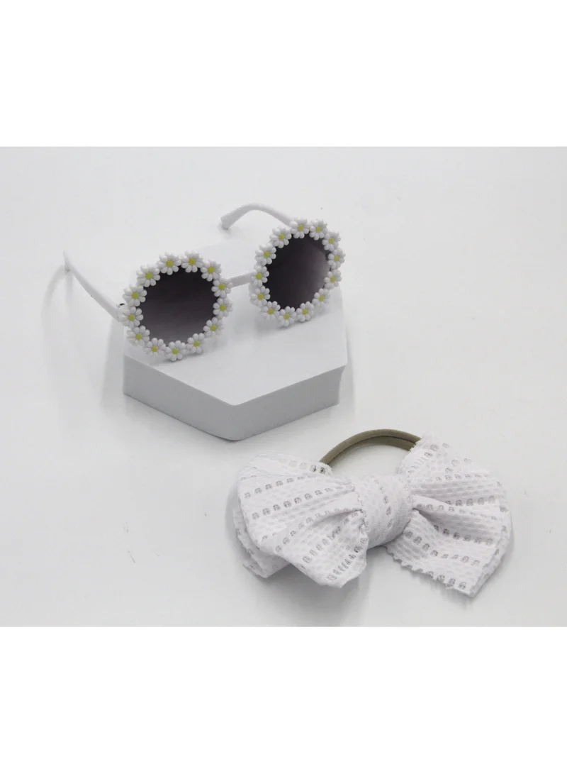 D'Daniela Zairah Glasses and Headband Set For Babies and Girls- White