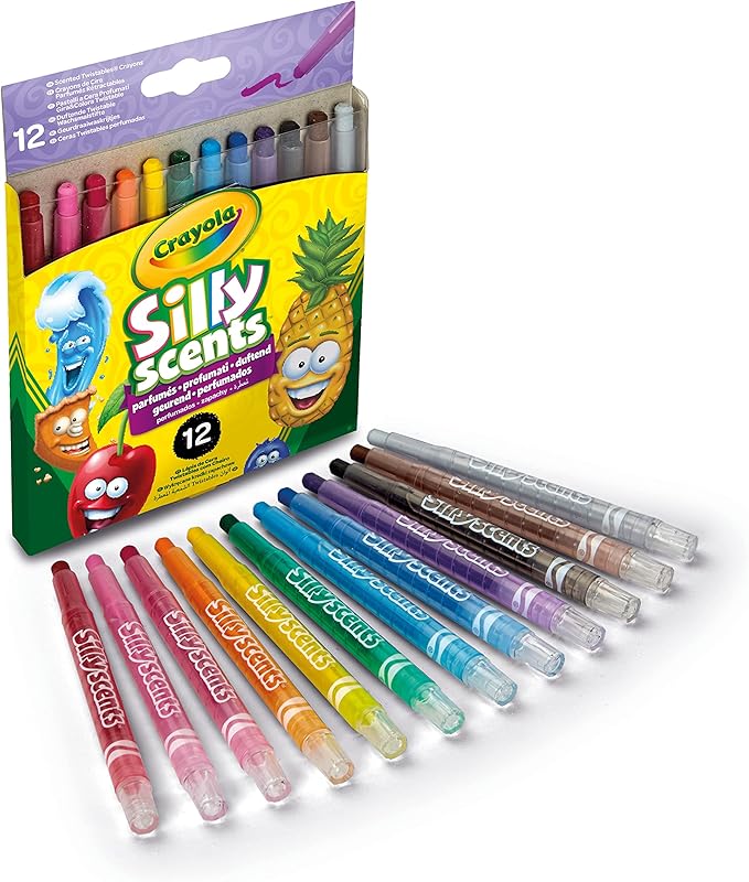 Crayola - Silly Scents Twistables Crayons | 12 Flavorful Scented Colors, No Sharpening Needed! Fun and Educational Art Supplies for Kids Age 3+