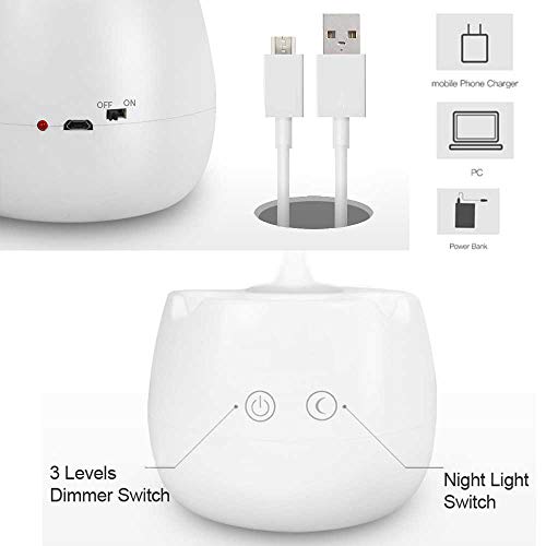IDOLESHOP Long Arm Study Desk Light With 3 Shades Touch Control Light Advanced Pen And Mobile Holder Design LED Table Lamp , Warm White , Pack Of 1 - Image 5