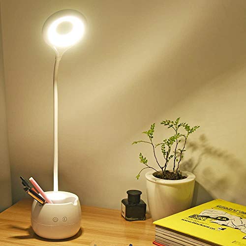 IDOLESHOP Long Arm Study Desk Light With 3 Shades Touch Control Light Advanced Pen And Mobile Holder Design LED Table Lamp , Warm White , Pack Of 1 - Image 1