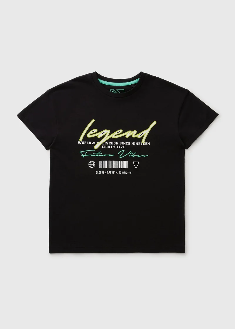 Matalan Boys Black Legend T-Shirt