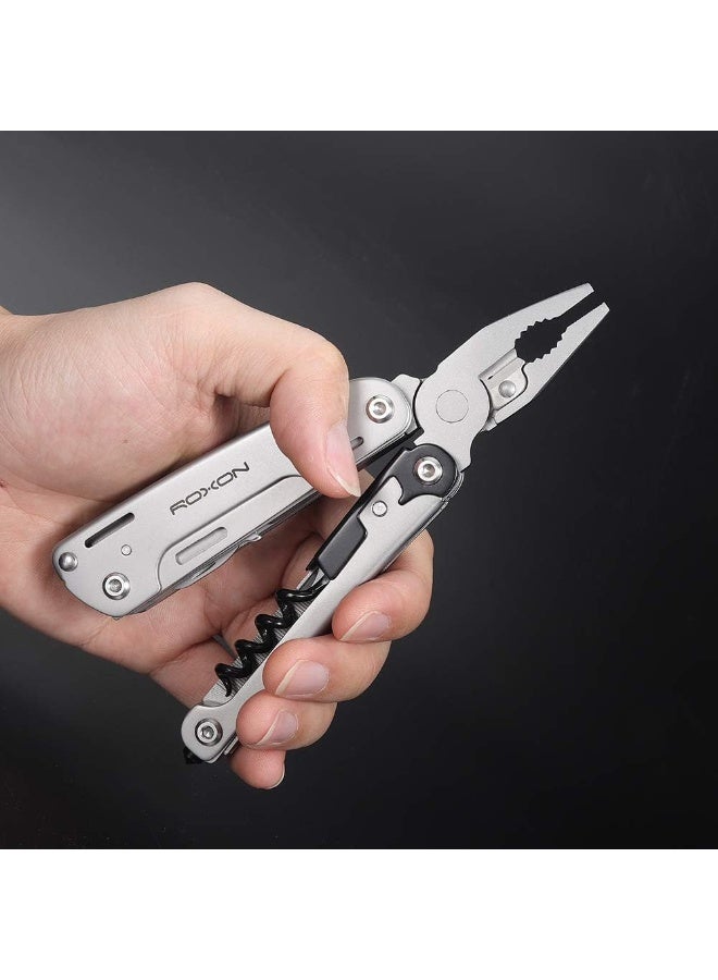 ROXON S801S STORM 16 in 1 multitool pliers EDC for Camping, Outdoor with Lockable Saw Blade with Nylon Case - Image 1